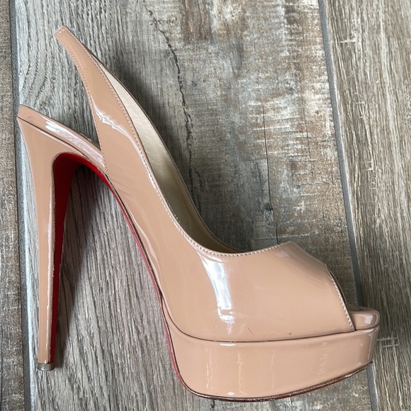 ‼️SOLD‼️CHRISTIAN LOUBOUTIN Lady Peep Sling Heels - Picture 15 of 16